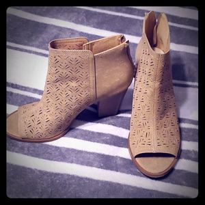 Restricted Zip Back Suede Bootie